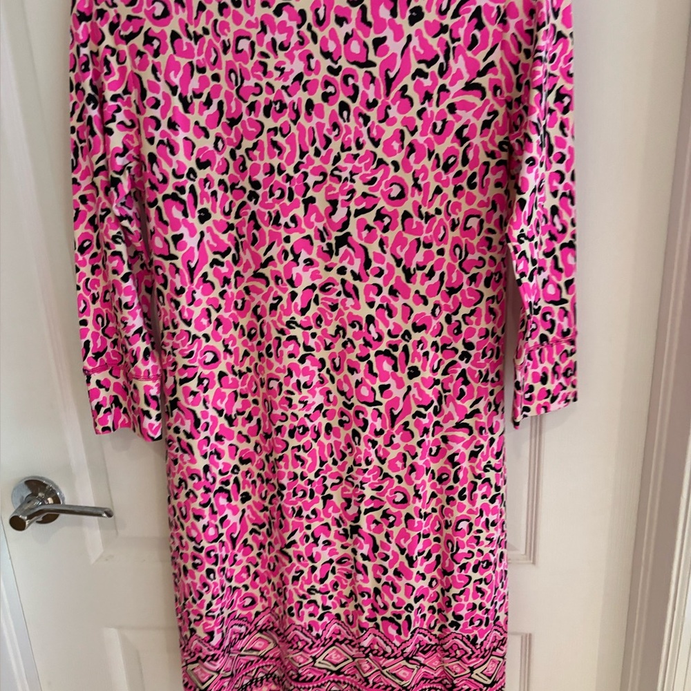 Pink Leopard Print Dress